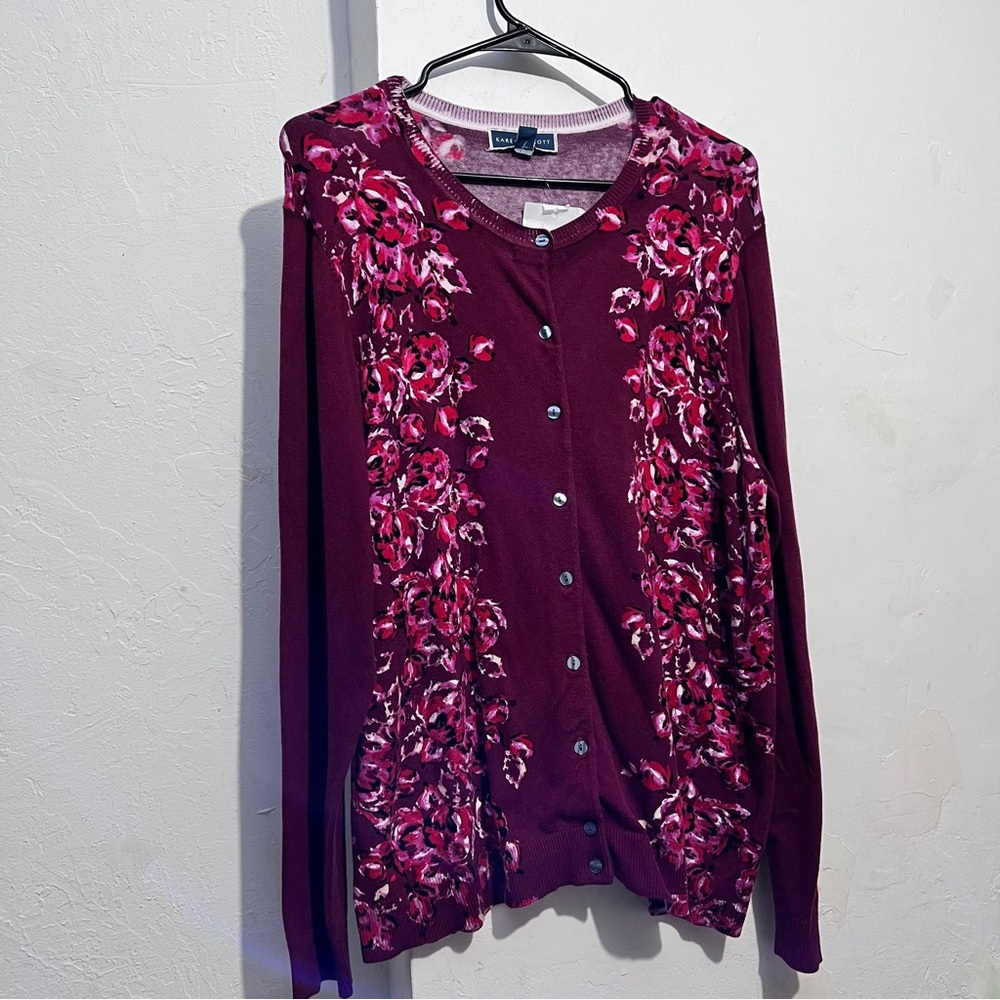 Karen Scott
Women's Floral-Print Cardigan Cardigan : Box 009